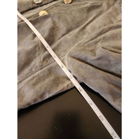 Suzy D London distressed military open front high low size Medium jacket grey - Picture 7 of 8